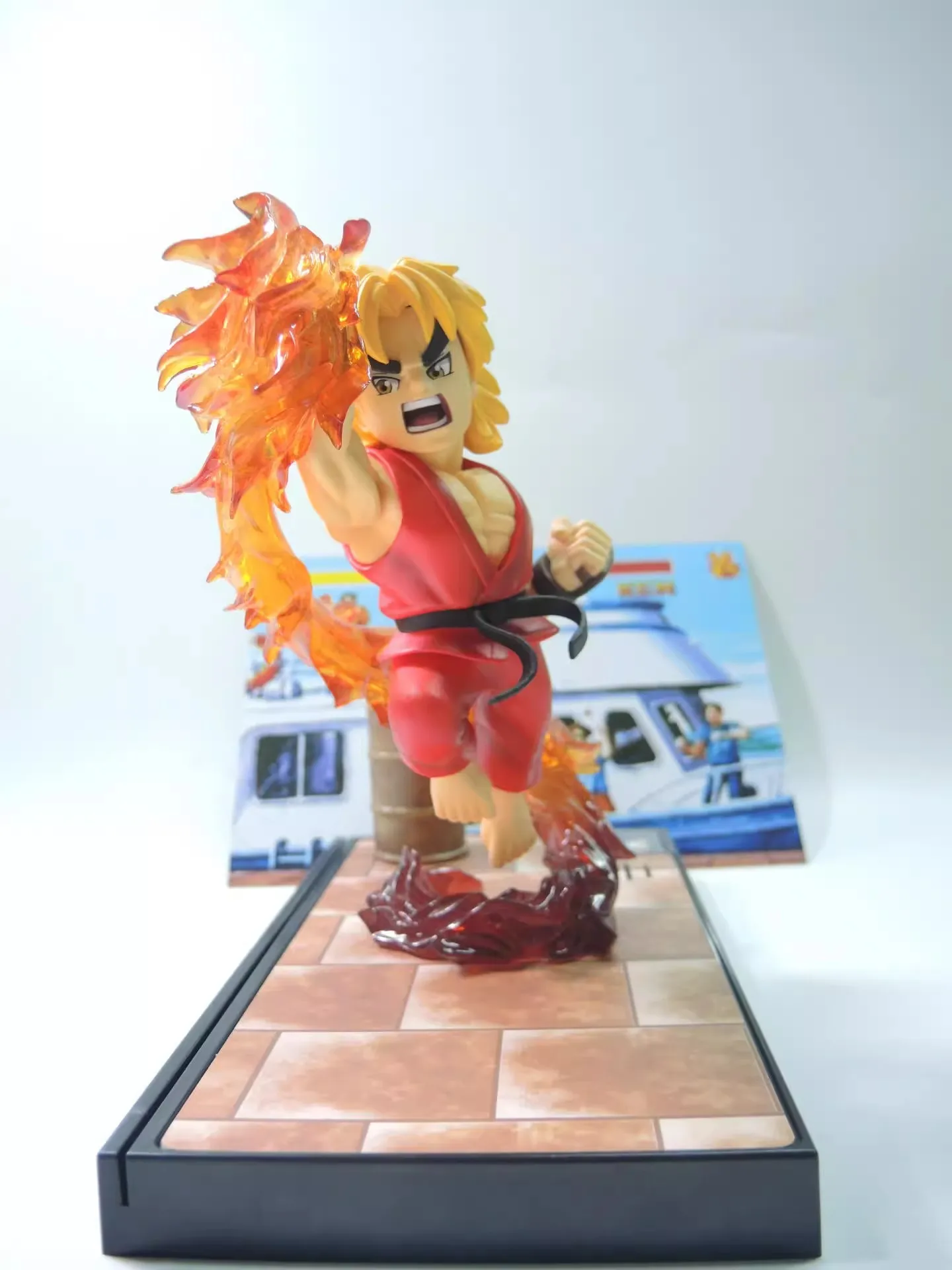 Street Fighter Ken Masters figurines d'action Shouryuukenn Ken Chun-Li Statue avec lumière modèle à collectionner décoration jouet cadeaux