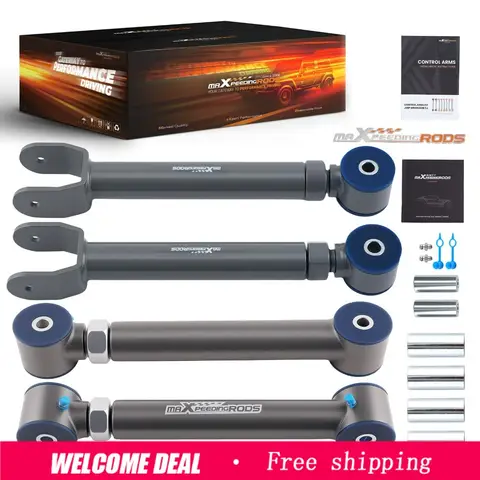 Adjustable Front+Rear Upper Control Arms for Jeep Wrangler TJ Grand Cherokee ZJ