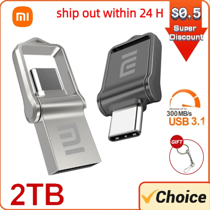 Xiaomi 1tb Disk Usb Flash 2tb Flash Xiaomi Usb 3.0 Usb Flash Disk U Disk Pen Drive Pendrive 1tb Memoria USB Stick For Laptop Com