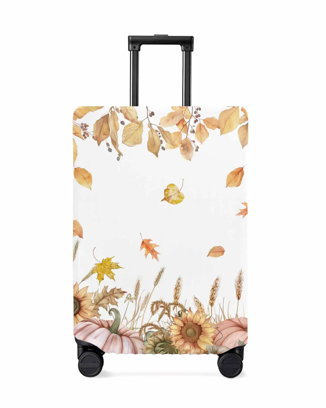 

Autumn Thanksgiving Pumpkin Stretch Suitcase Protector Baggage Dust Case Cover For 18-32 Inch Travel