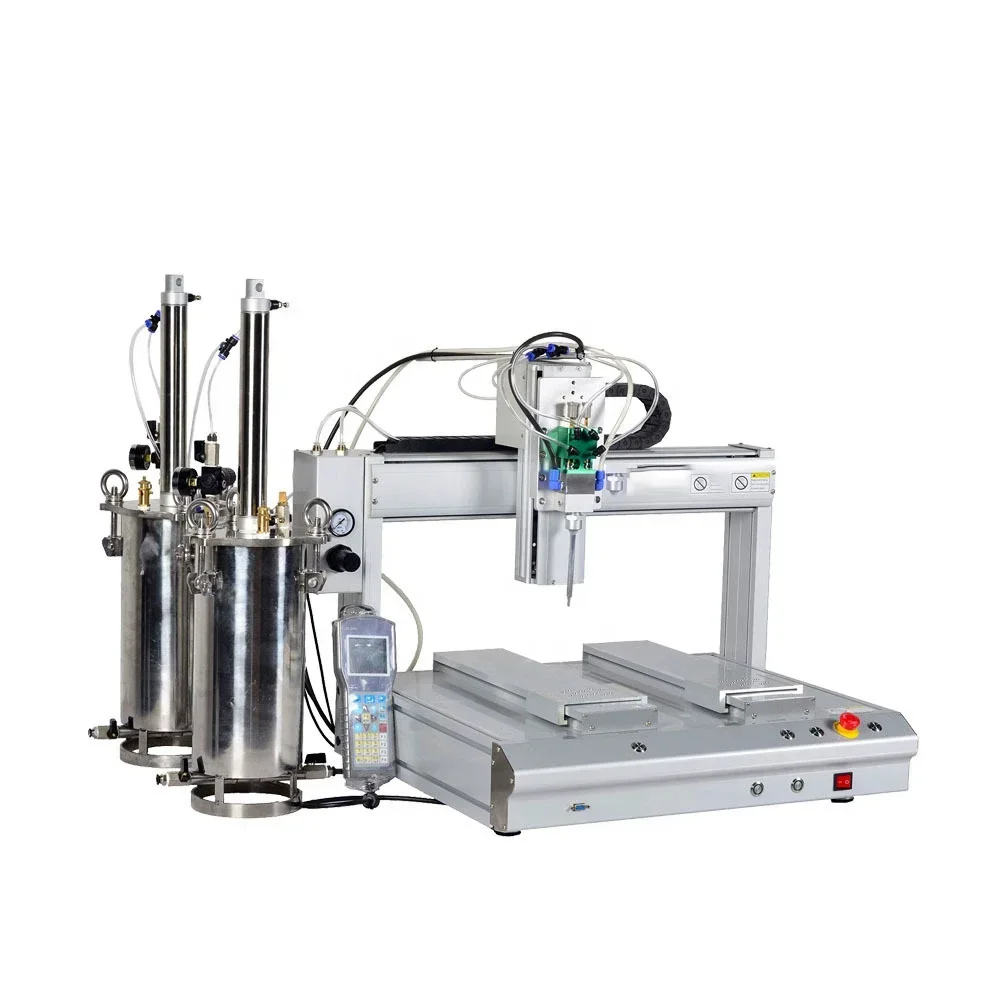 Automatic Glue Dispenser 220V With PLC Control  Epoxies AB Glue Bearing Motor Bonding Compatible With 30ml Hot Melt Adhesive