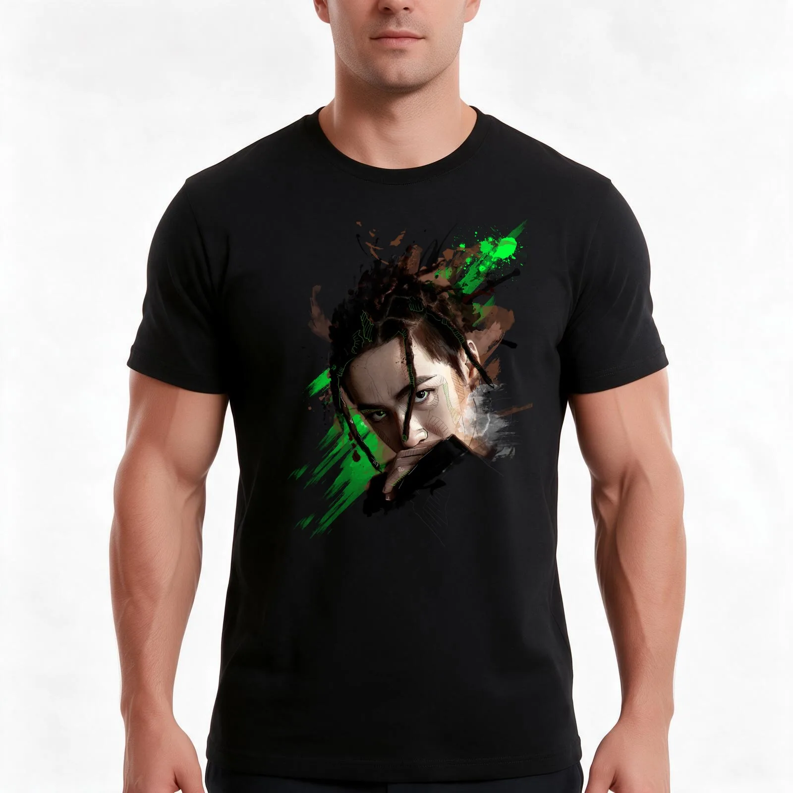 Wang Yibo T-Shirt, Summer Casual Cotton Tee, Oversized Streetwear Tops, Vintage Graphic Print, Loose Fit Short Sleeve