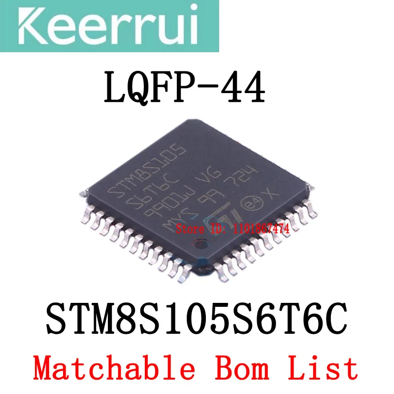 1~1000pcs/LOT brand new original STM8S105S6T6C LQFP-44 STM8S105 STM8S S6T6C STM MCU IC chip (can match BOM list table）