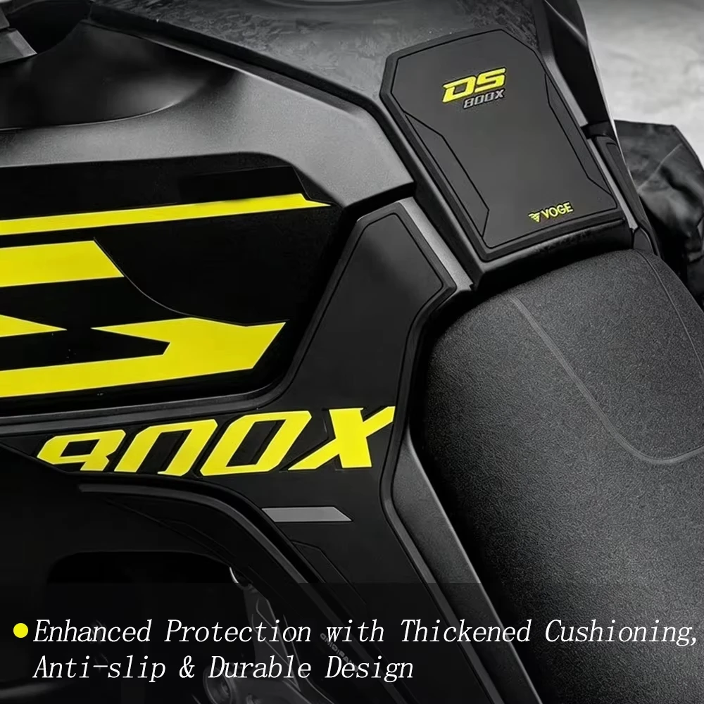 For VOGE DS800X 800DSX DS 800X Rally 2025- Motorcycle Rubber Tank Pad Stickers Fuel Tank Side Pad Gas Cap Stickers Protection