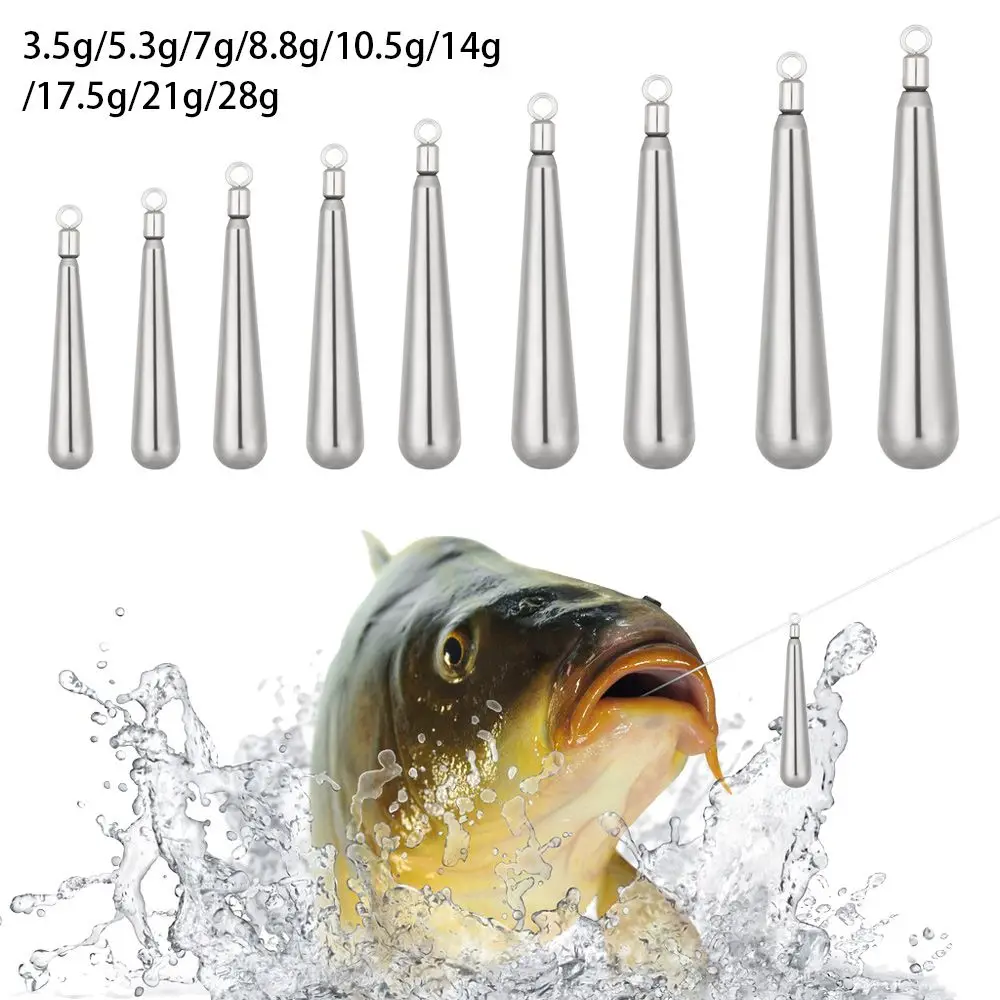 Tungsten Pesca Sinkers com peso adicional, conector de gancho, Bass Fishing Tackle Acessórios, 3.5g a 28g, 1Pc