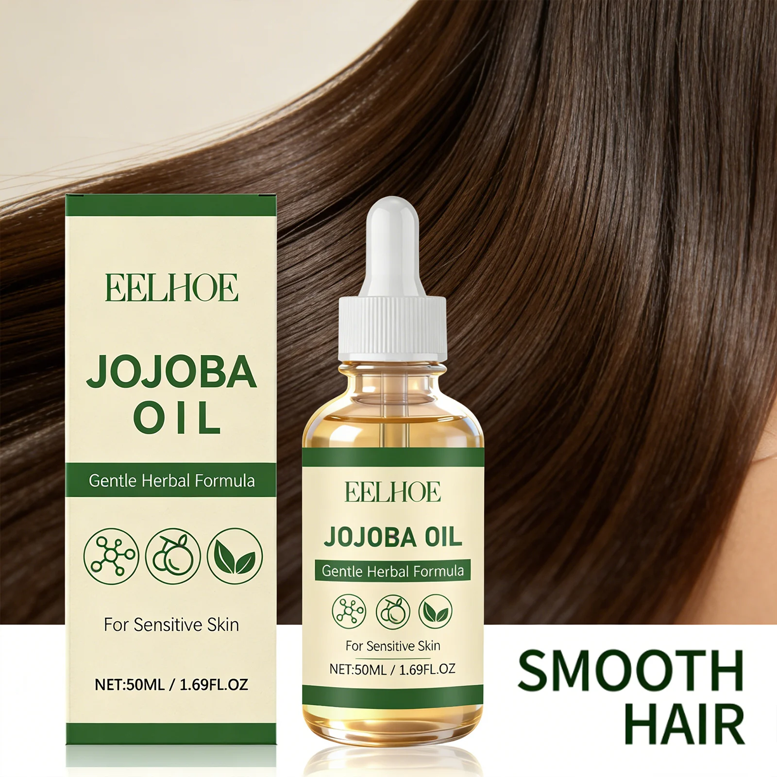Aceite Esencial Herbal Nutritivo y Suavizante para la Piel, Mejora la Elasticidad, Suaviza el Cabello, Reduce el Frizz, Hidrata, Aceites de Jojoba para Masajes