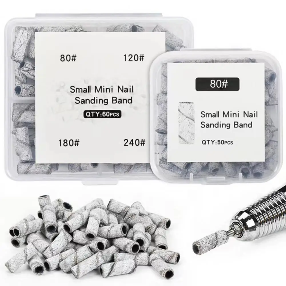 1 Box 3mm White Nail Art Sanding Bands Pedicure Tools Electric Drill Accessories Foot Care Polishing Tools Accessories