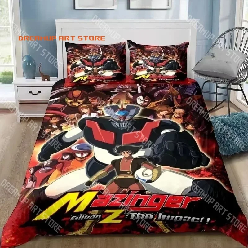 3D Print Mazinger Z UFO Robot Grendizer Bedding Set Single Twin Full Queen King Size Bed Set Adult Kid Bedroom Duvetcover Set