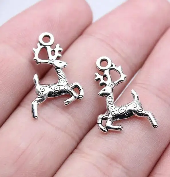 20pcs 22x14mm Alloy Charm Elk Deer Charm For Jewelry Making EF3798