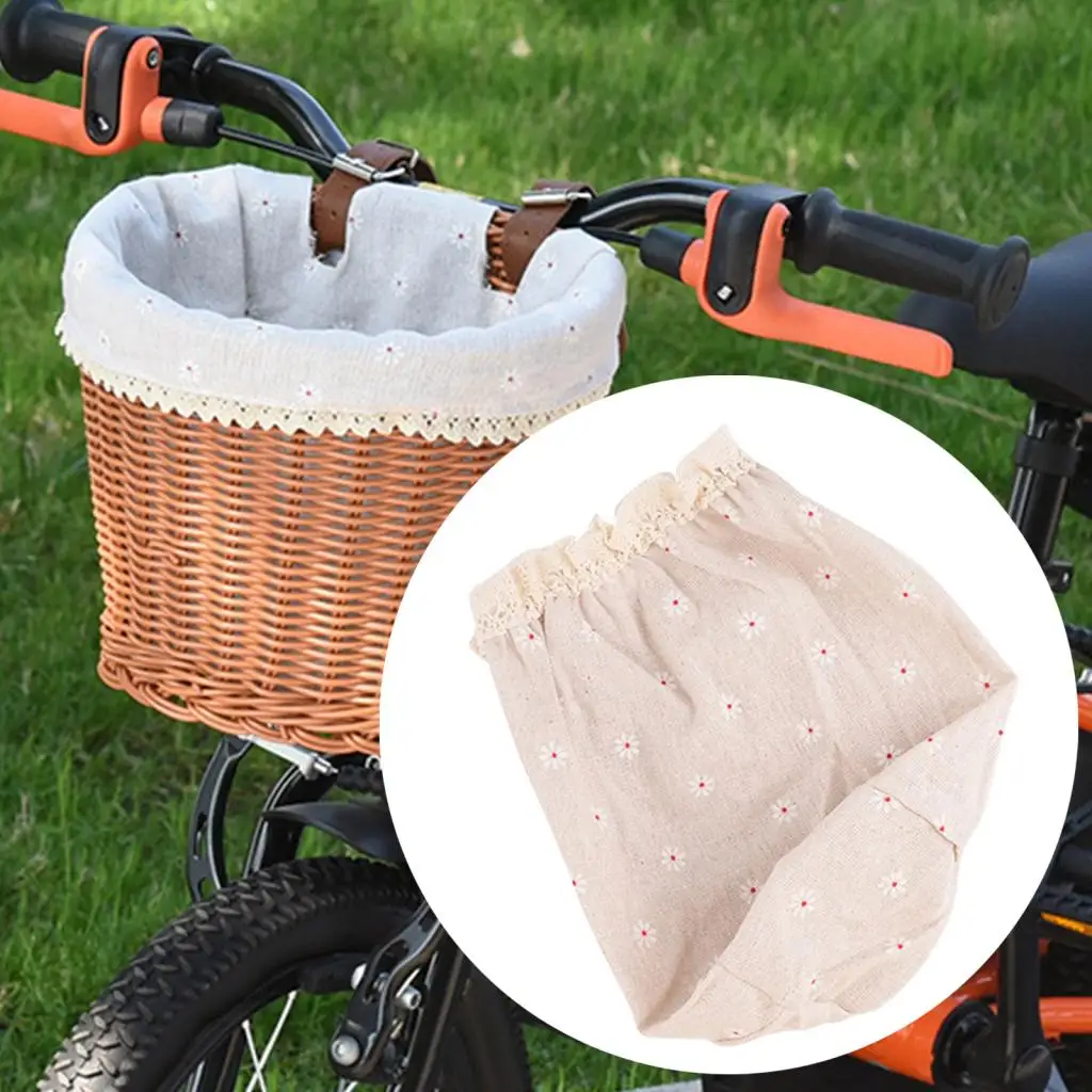 Kids Bike Basket Lining Detachable Bike Basket Cover Front Bike Basket Liner Multifunctional Storage Bag Bike Accessories