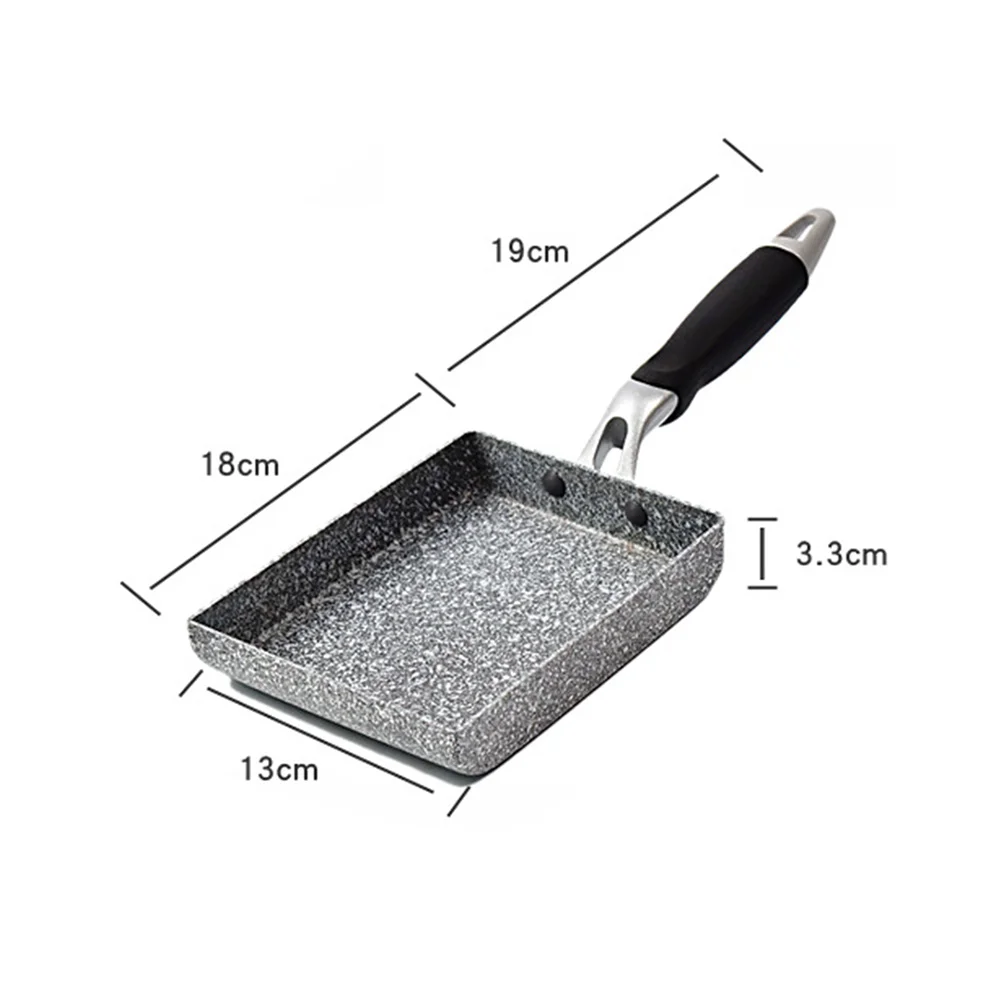 Pan Frying Egg Omelette Square Nonstick Griddle Skillet Tamagoyaki Rectangular Japanese Non Stick Pancake Maker Breakfast