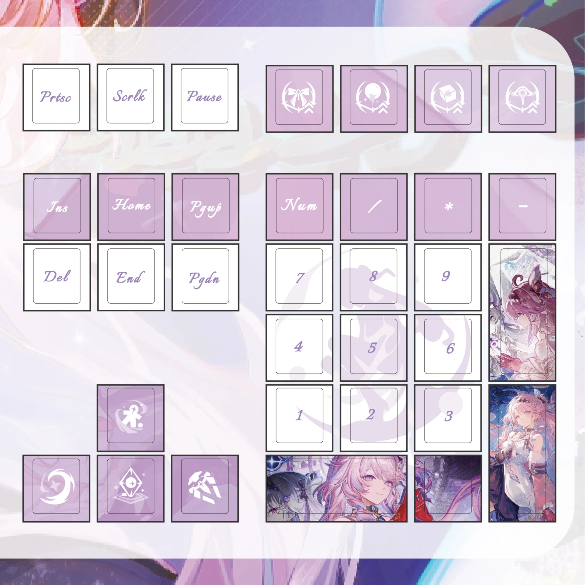 MAIMOOO Wuthering Waves Denia Keycaps PBT Custom Cherry Profile ダーニャ Cartoon Anime Game Keycap for Mechanical Keyboard Gifts view 4