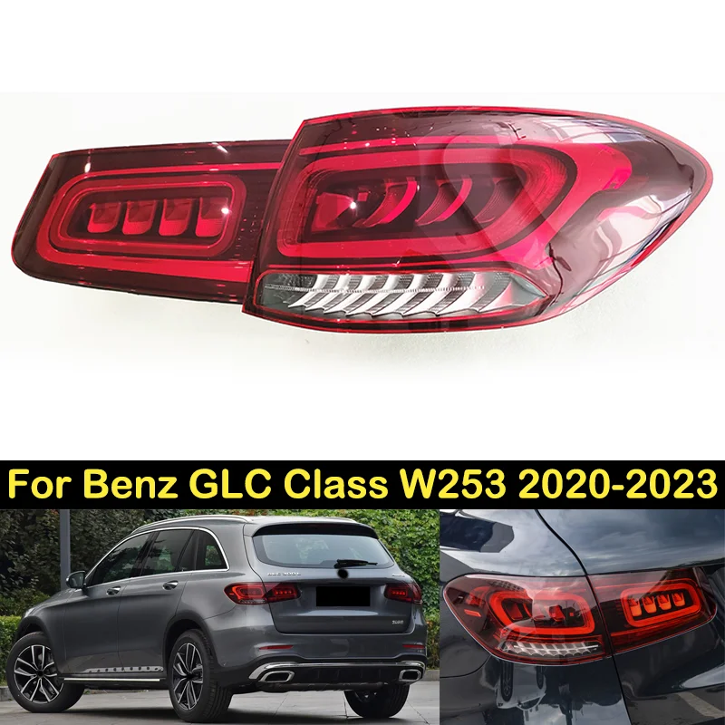 DECHO LED Taillight For Mercedes-Benz GLC Class W253 2020 2021-2023 GLC260 GLC300 Brake Light Rear bumper taillamps tail light