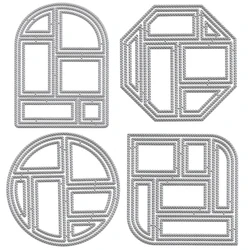 DIY 금속 절단 금형 크리스마스 사진 앨범 스크랩북 3D 인사 카드 제작 장식, 더블 대시 프레임, 2023 신제품