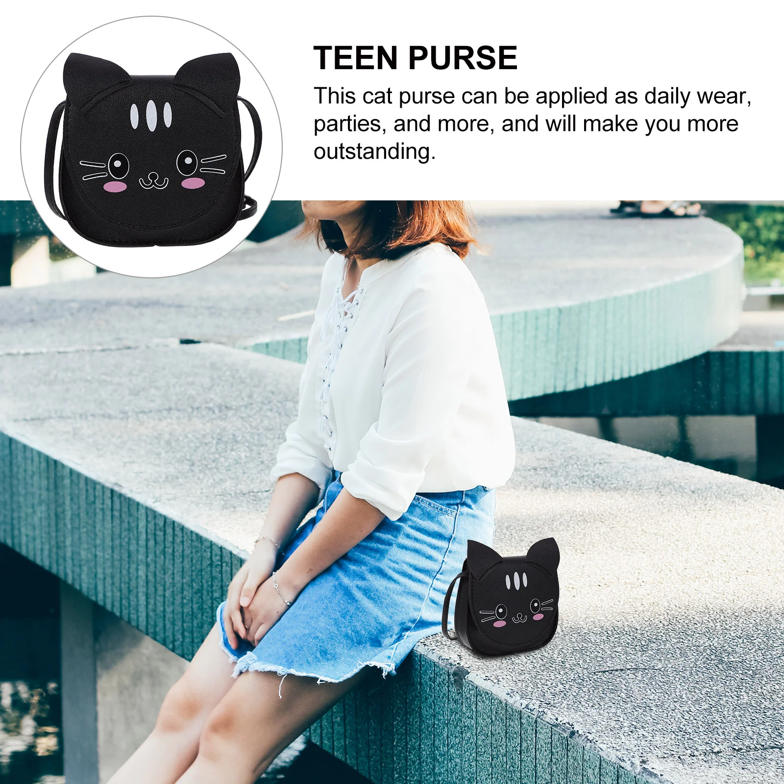 Gatinho dos desenhos animados bolsa de ombro bolsa de viagem crossbody para meninas adolescentes sacos pré-adolescentes presentes bonito bolsas adolescentes homem preteens