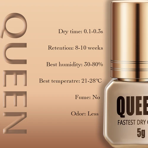 Imagen 2 del producto GLESUM-pegamento para extensión de pestañas de secado rápido, sin látex, Reina, princesa, Príncipe, uso profesional en salón, solo para artista, larga retención