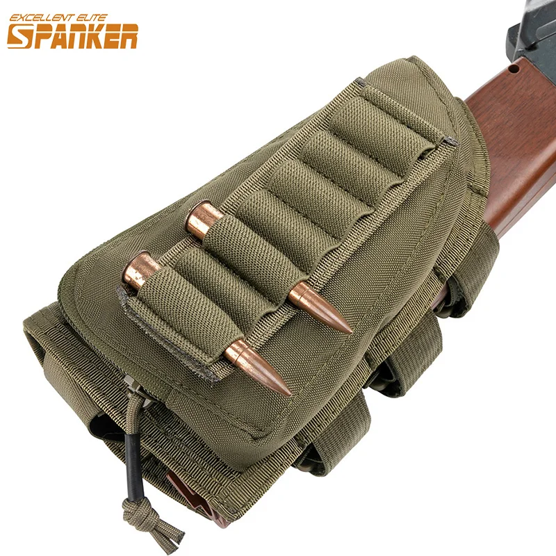 Tactical Butt Stock Rifle Cheek Rest Pouch Hunting Zipper Pouch Bullet Holder Nylon Cartridges Bag Magazine Pouch