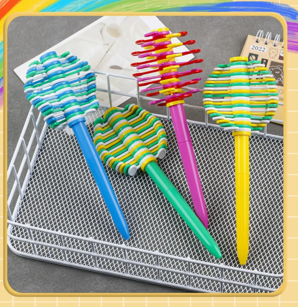 

36 шт. вращающиеся шариковые ручки-головоломки в форме лепестка-забавные подарки для студентов для снятия стресса для детей