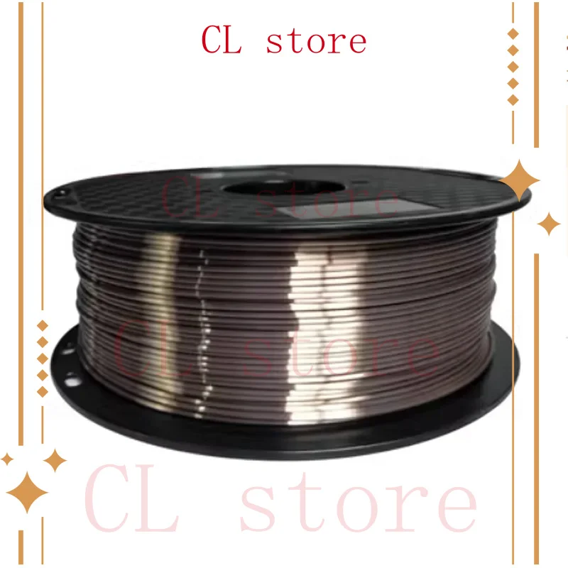 

Шелковая нить розового золота с металлическим планом цвета шампанского 1,75 мм 1 кг 3D-принтер шелковистый блестящий материал для 3D-печати металл коричневый pla