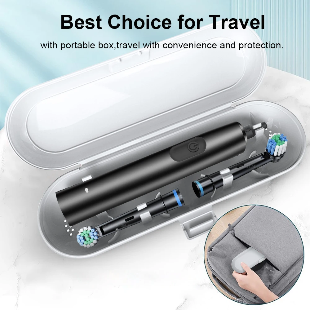 Electric Toothbrush Intelligent Rechargeable Rotating Teethbrush 6X Deep Cleaning Teeth Whitening Tooth Bursh With 8 Heads