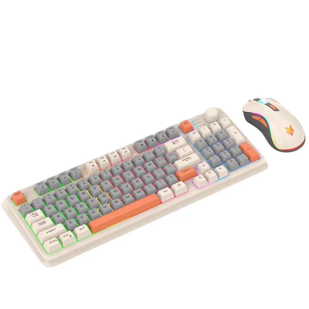 A46U  K820 USB Wired Game Keyboard Mouse Set Illuminated Desktop/Laptop Home Female Male Keyboard