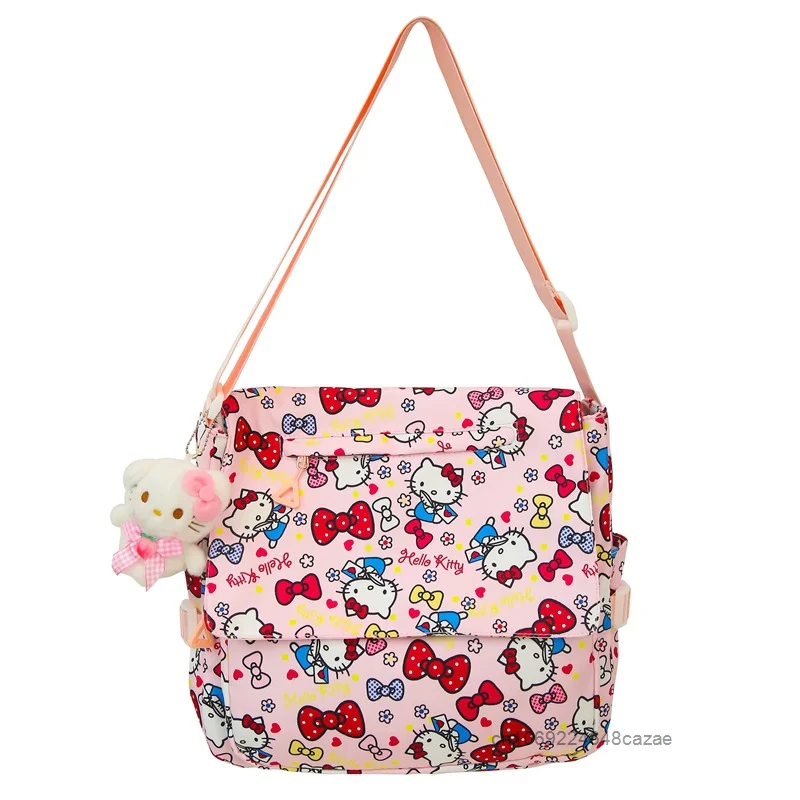 Sanrio Hello Kitty Kawaii nadruk kreskówkowy torebka o dużej pojemności studentki tornister w stylu japońskim codzienna torba na ramię