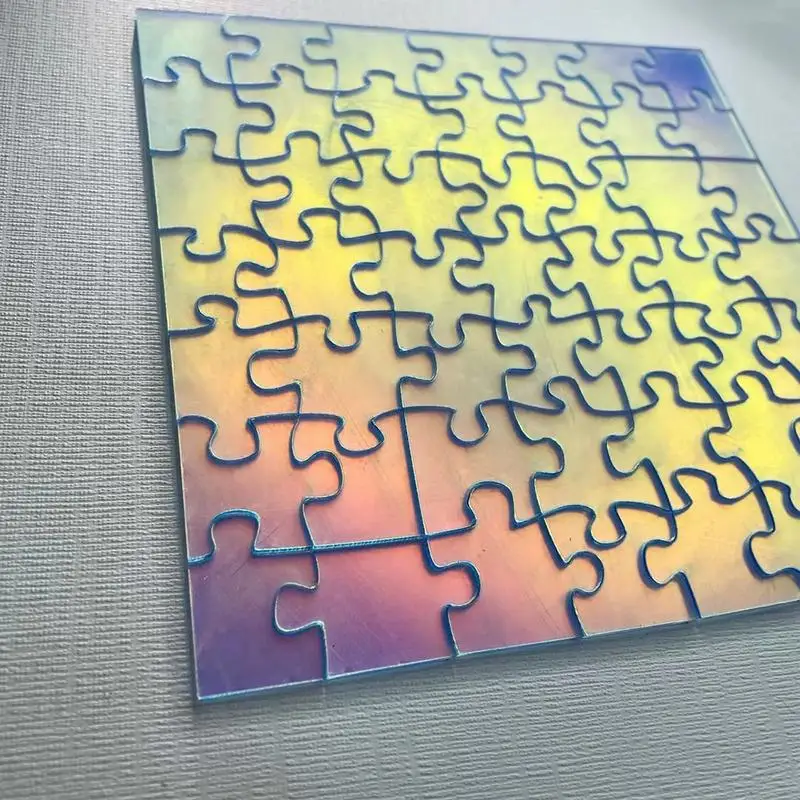 Niemożliwe Puzzle Jigsaw niemożliwe szalone przezroczyste akrylowe z Puzzle Jigsaw s. Unikatowe opalizujące 49 szt. Powtarzających się zagadek twarde