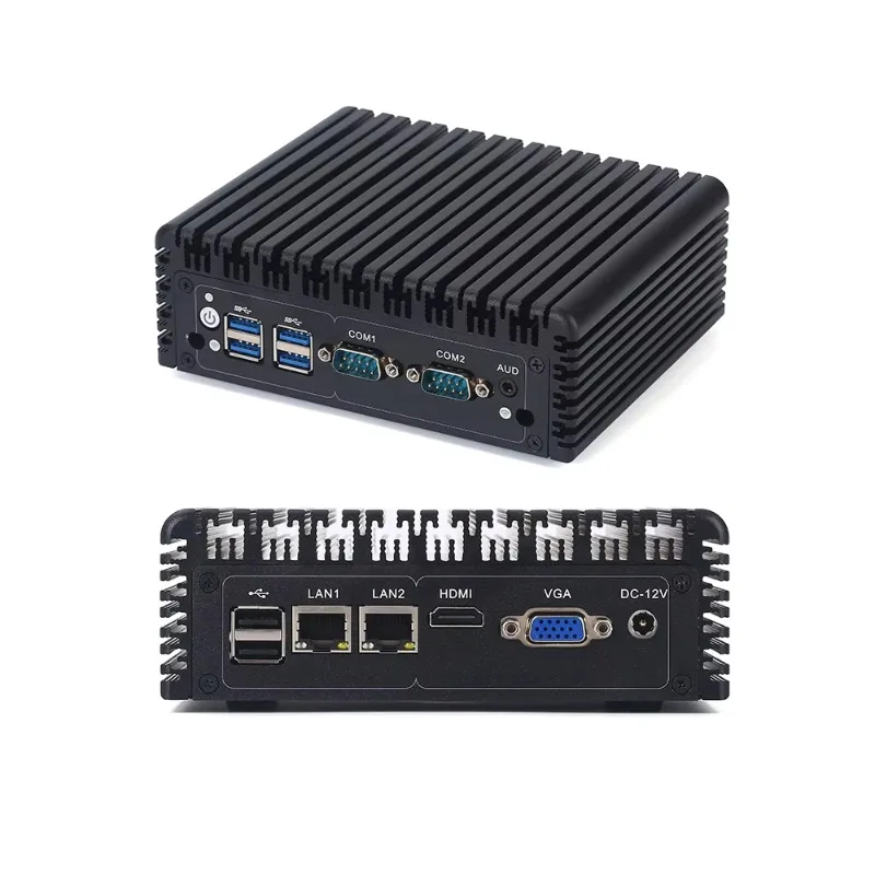 PC Industrial Integrado N100 I3-5005U, Mini PC Industrial Sin Ventilador, Computadora Industrial Todo en Uno, Mini PC Compacta