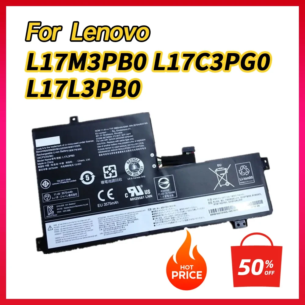 100% NEW Original L17M3PB0 L17C3PG0 L17L3PB0 5B10Q13163 Laptop Battery for Lenovo Chromebook 500E-81es,100e-81ER 300E-81H0