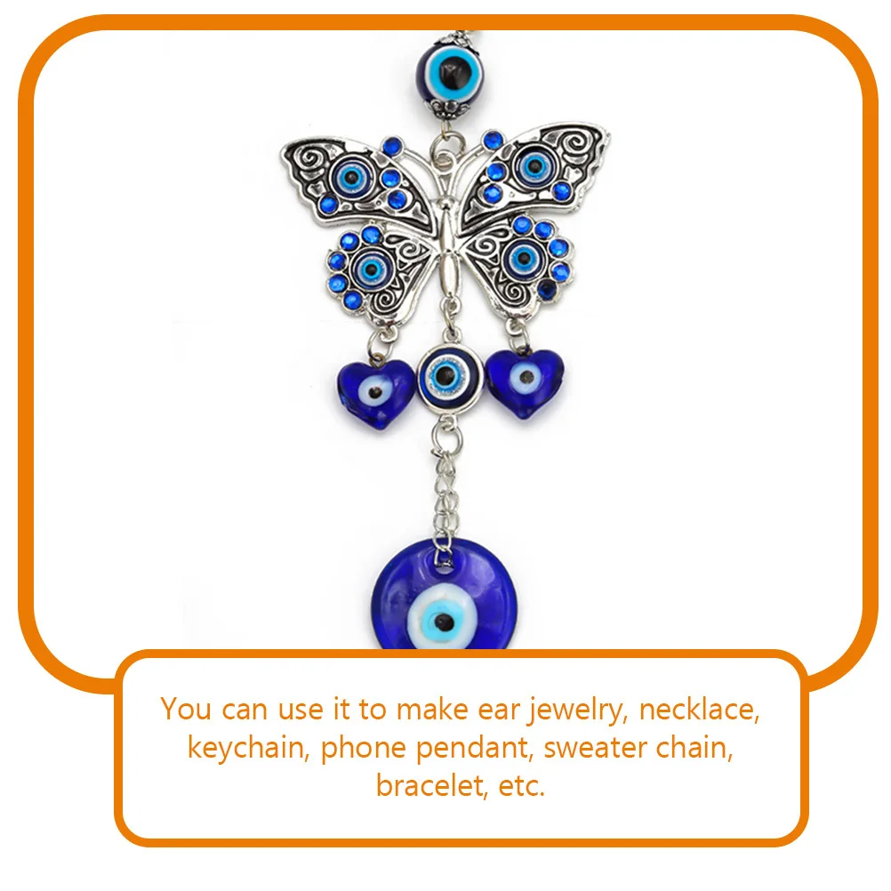 

6 шт., подвески от сглаза, стеклянные подвески для самостоятельного изготовления ювелирных изделий, ожерелье, браслет, брелок, принадлежности для рукоделия, декоративные фурнитура