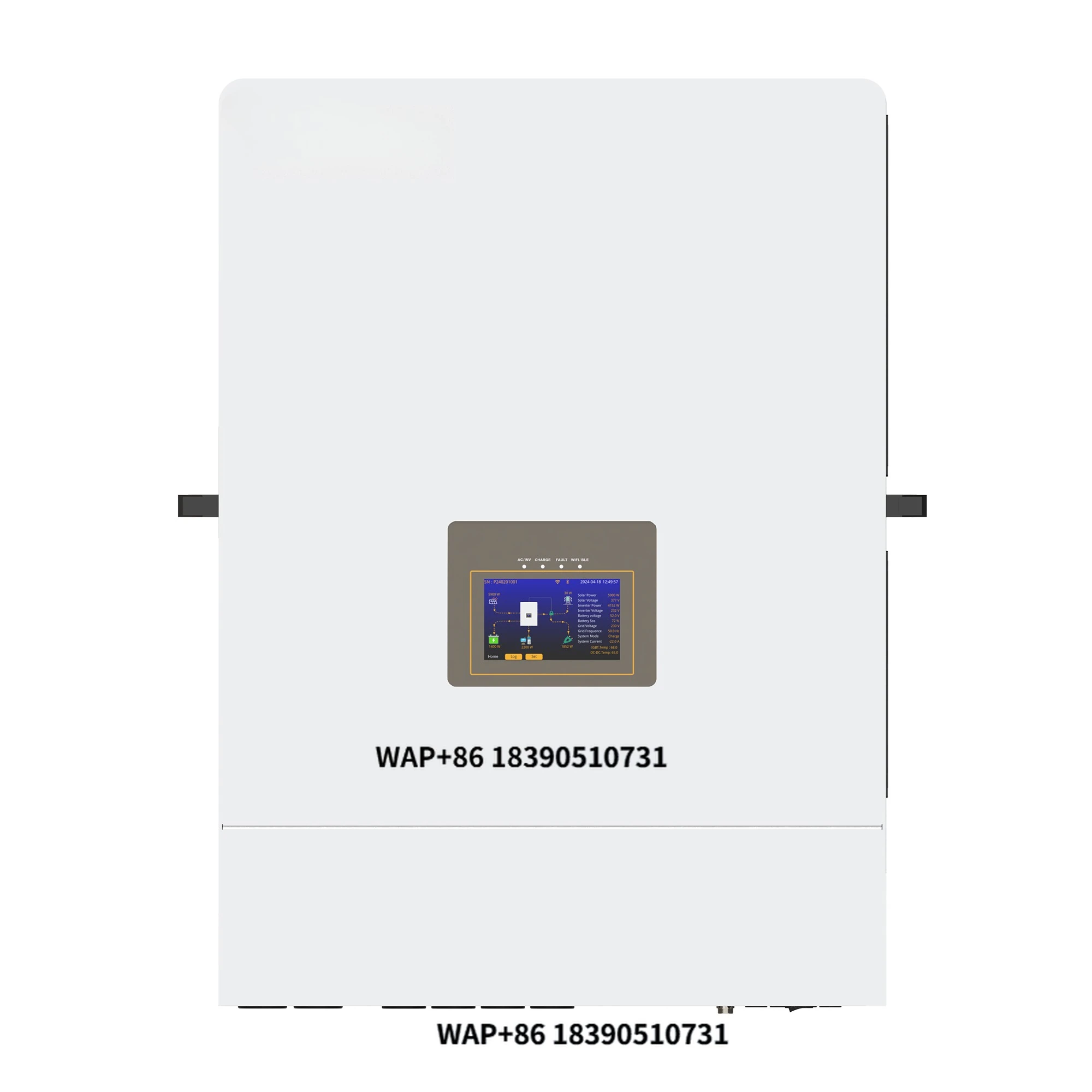 

Гибридные солнечные инверторы мощностью 12 кВт, подключенные к сети для систем домашнего хранения, максимальный вход, 64 А, высокочастотный солнечный инвертор IP41