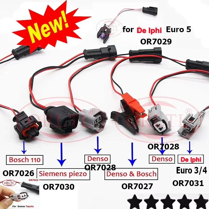 NUEVO Cable de Conexión para Banco de Pruebas de Inyectores Common Rail Delphi, Denso, Bosch, Siemens, CAT