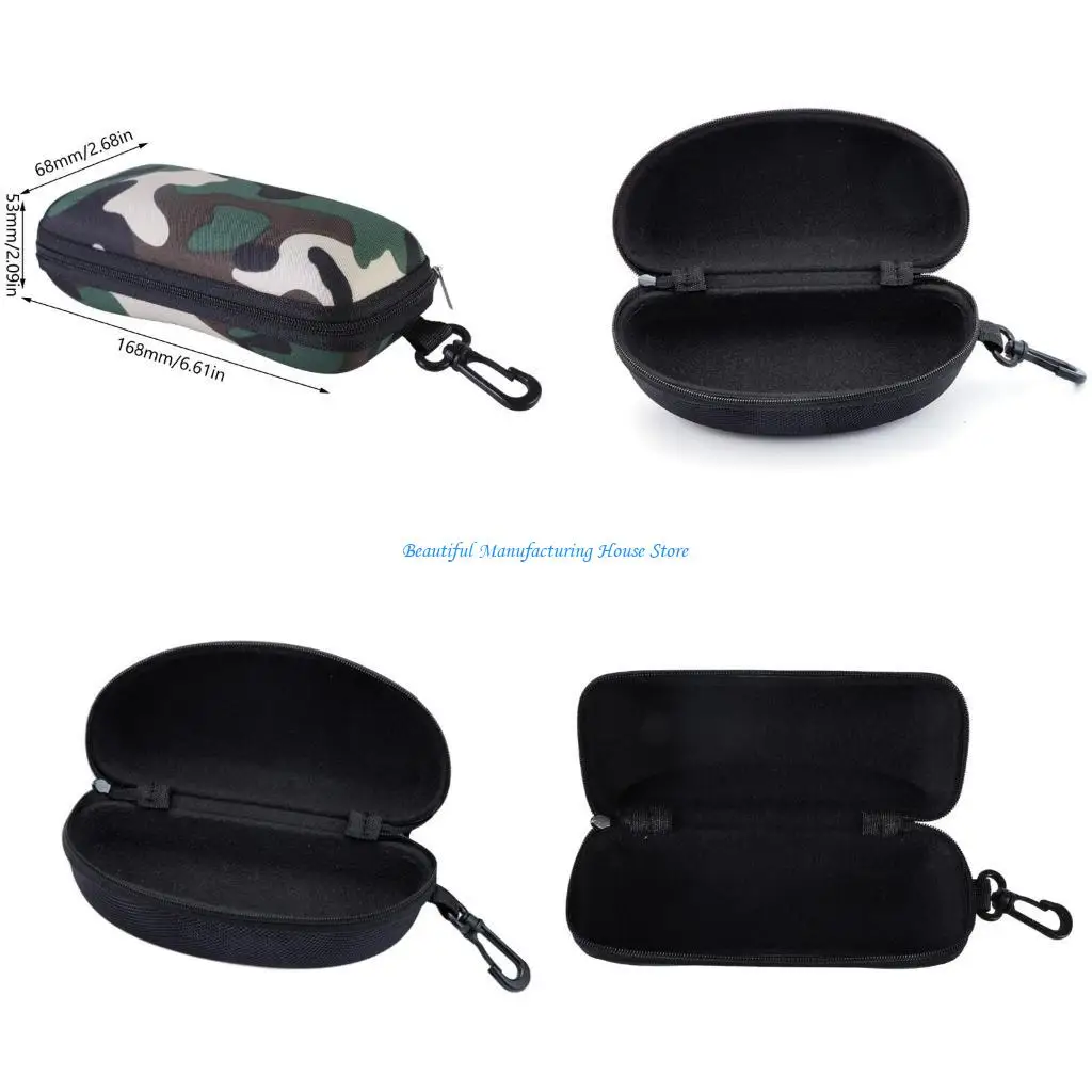 E56A Eyeglasses Case Hard Shell Waterproof Sunglasses Case Zippered Eyeglass Holder Portable Glasses Case Hard Glasses Box