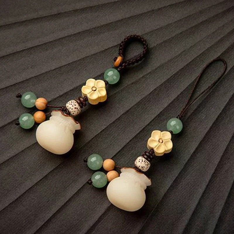 

Creative Lucky Bodhi Flower Phone Chain Chinese Style Good Luck Fortune Bodhi Pendant Phone Charms Decoration