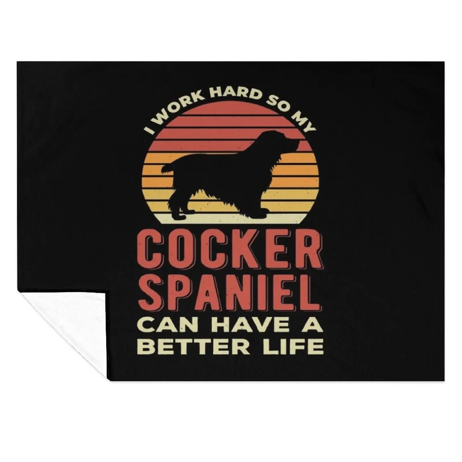 

Cocker Spaniel Funny Throw Blanket Plush Travel sofa bed Luxury Designer Blankets