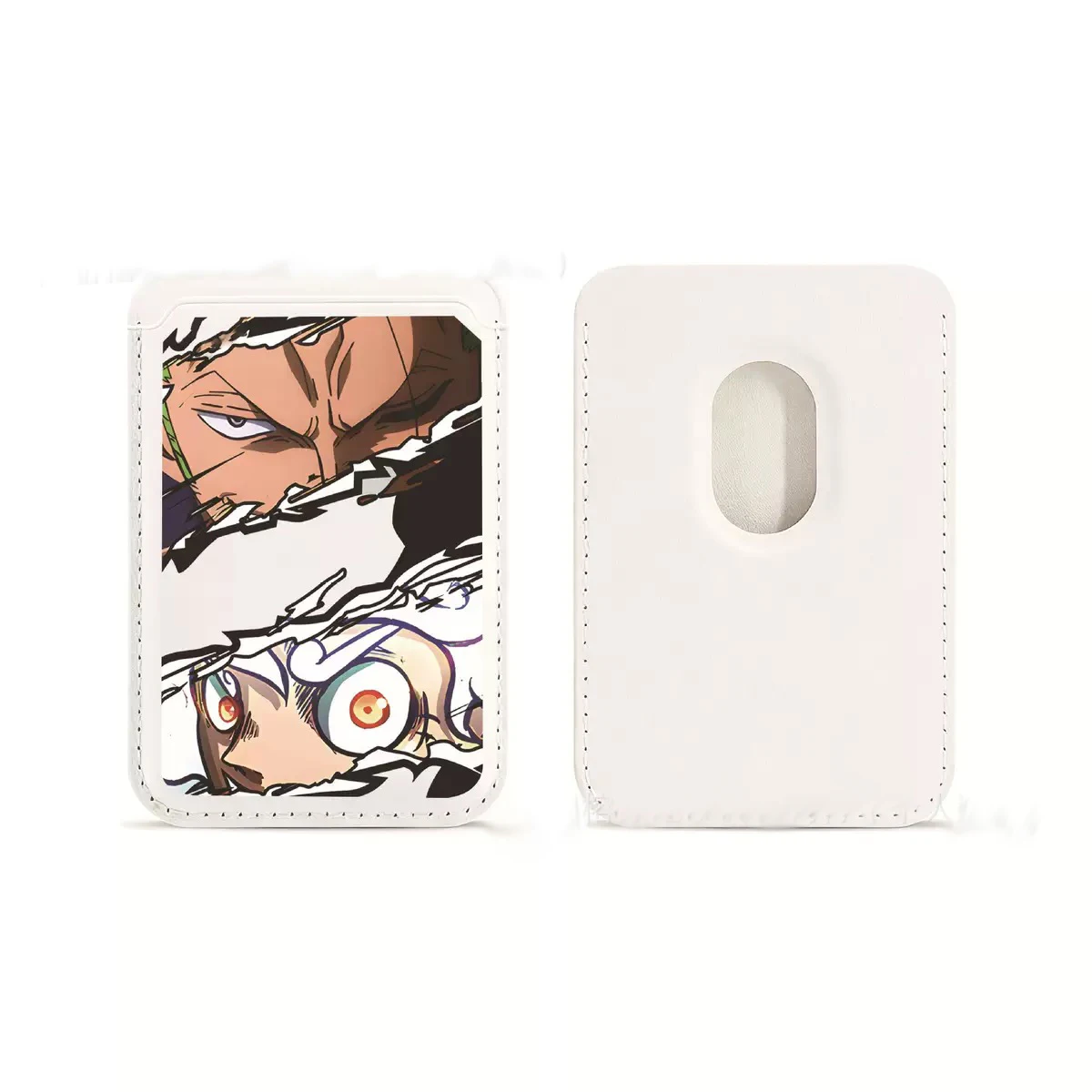 One Piece Anime Cartoon For Magsafe Magnetic Leather Wallet Case For iPhone 17 16 15 14 Samsung Huawei Card Holder with Magnet - view 5
