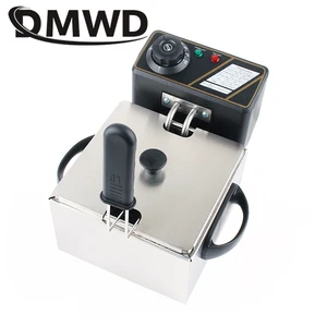 مقلاة زيت عميقة كهربائية متعددة الوظائف فرن شواء من الفولاذ المقاوم للصدأ رقائق الدجاج آلة قلي الزيت وعاء ساخن منزلي 2 لتر أفضل 8 ماكينات لقلي البطاطس - رقم 7