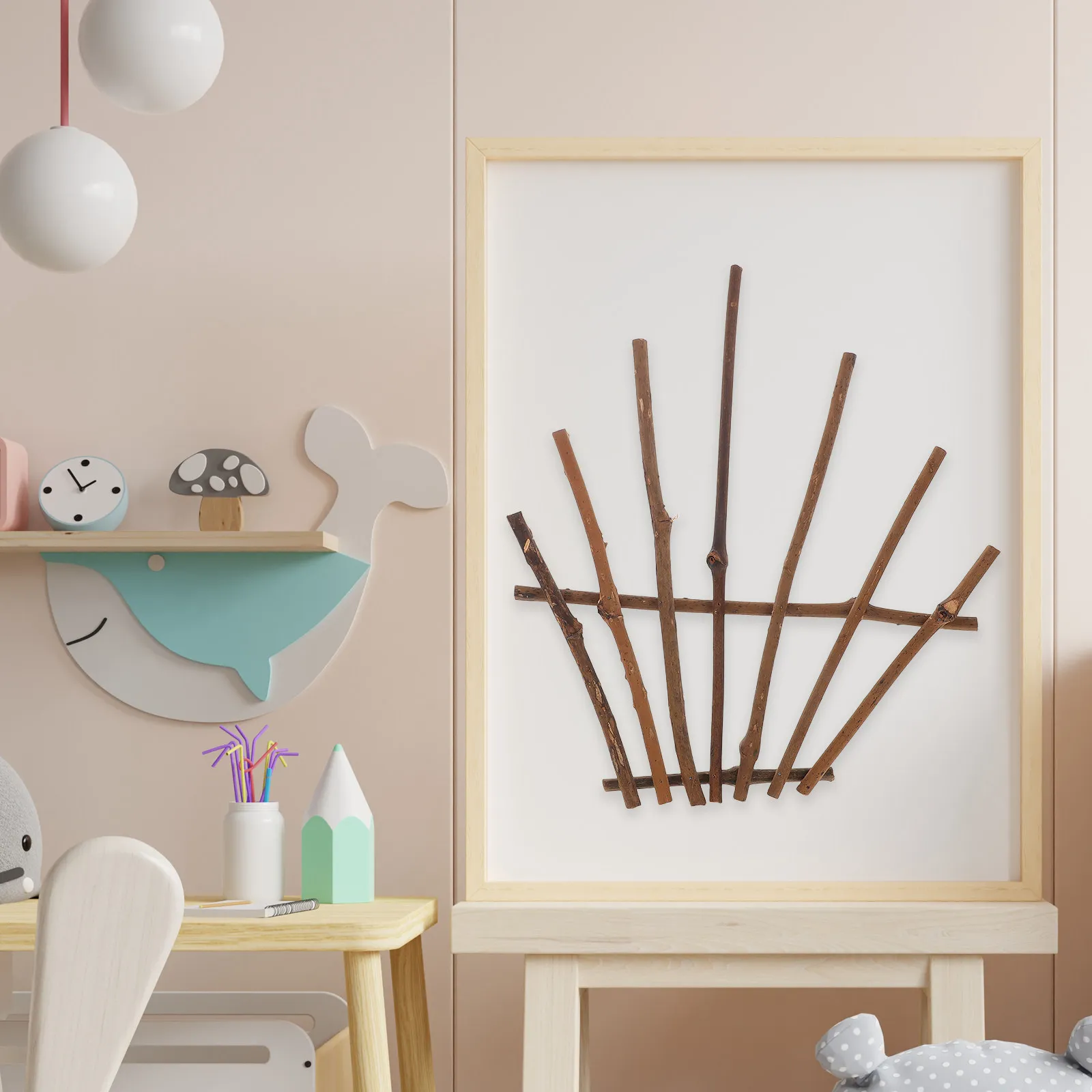 Finger Shape Natural Wood Branch Ornament for Kindergarten Decor Photo Prop Rustic Farmhouse Wedding Garden Party Wall