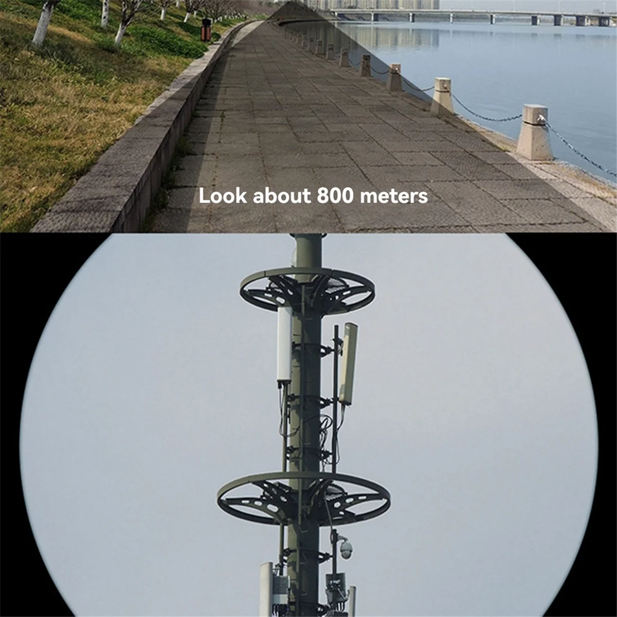 AA84 مناظير التخييم 15000 متر طويلة المدى 80X80 HD عالية الطاقة تلسكوب السياحة مناظير طويلة المدى مناظير قوية