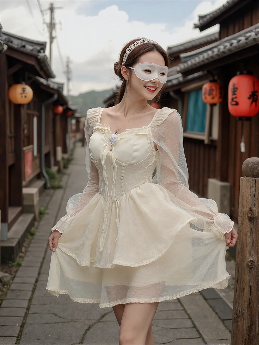 فساتين نسائية بيضاء للمرأة سليم صالح الحلو نمط الخريف ثنيات الكشكشة الجوف التدريجي ماتي الحبيب عدم التماثل رسمي خط واحد