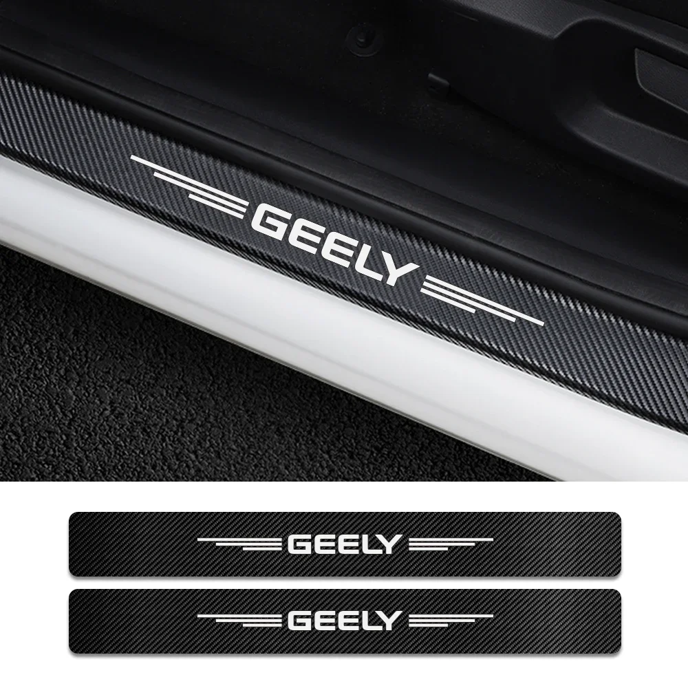For Geely Tugella Coolray Geometry C GC6 GC9 Emgrand EC7 EC8 CK MK LC Panda Atlas Car Door Sill Sticker Accessories Threshold view 2