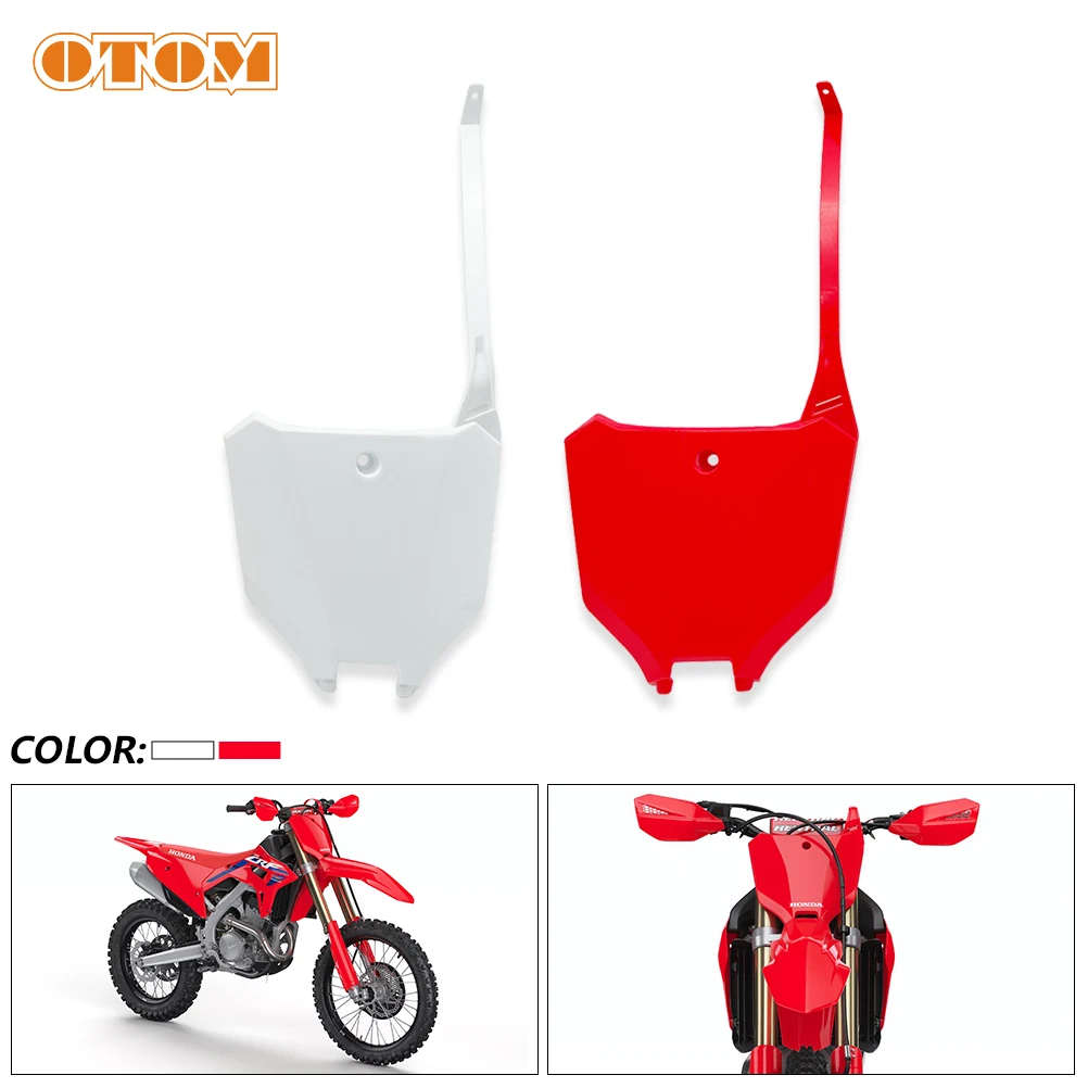 Otom-オートバイのフロントナンバープレートカバー,フェアリングフェンダー,ホンダcrf250r,crf300r,crf450rx,crf450r,2021-2025の登録カバー