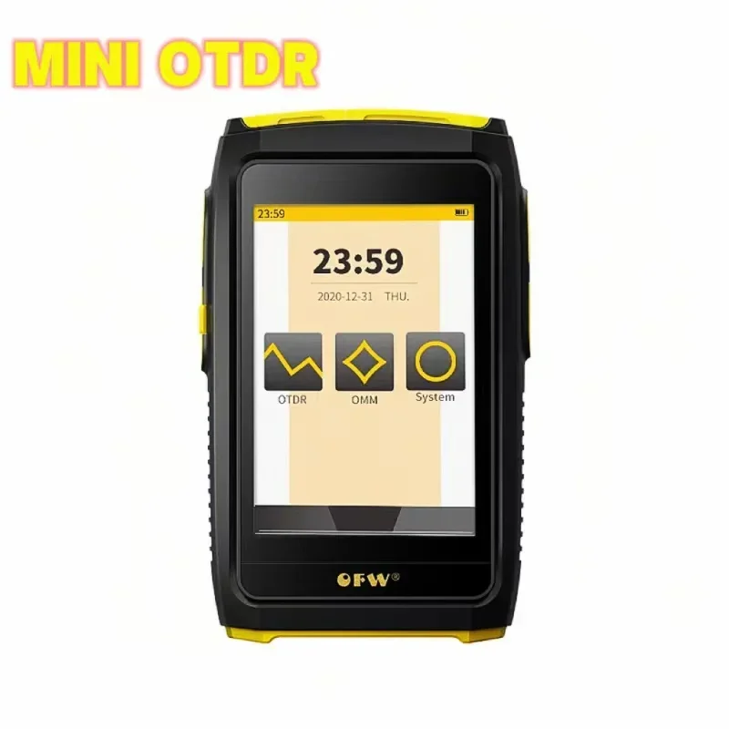 

Mini OTDR Active Fiber Live Test, 1550nm, 20dB, Optical Fiber Reflectometer, Touch Screen, OPM, VFL, OLS, SC Connector 2024 New