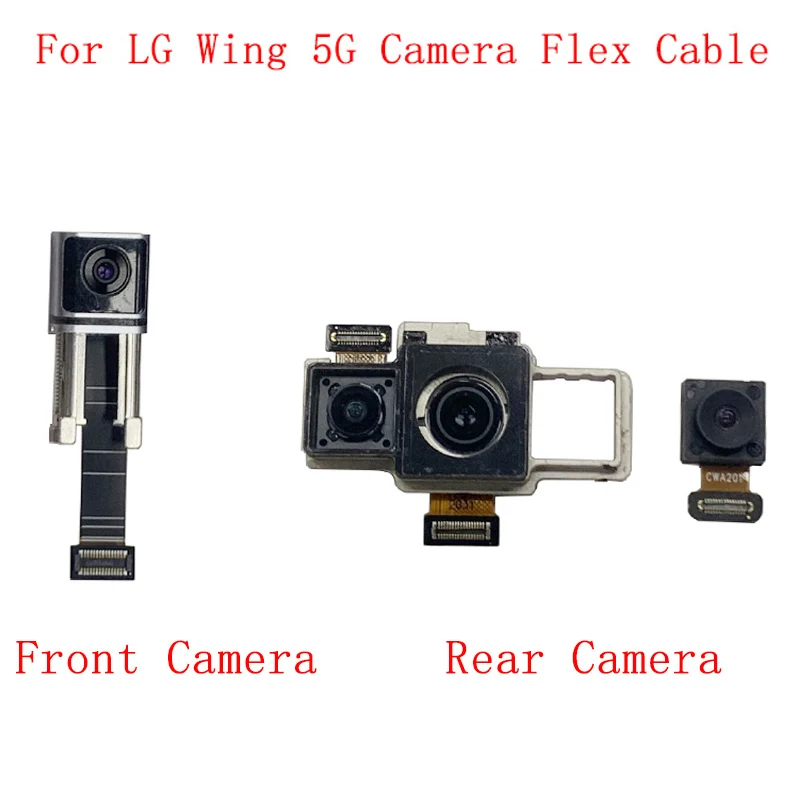 Câble flexible pour caméra arrière et avant LG Wing 5G LMF100N LM-F100N LM-F100V – Pièces de réparation pour module de caméra principale, grande et petite