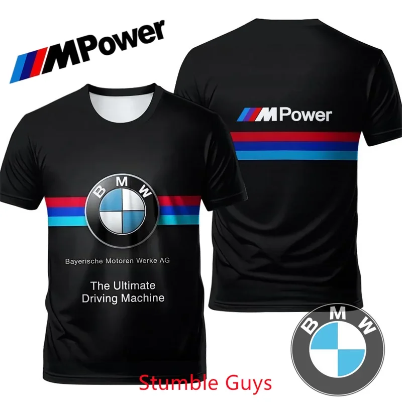 

Kids' Summer BMW M Power Short Sleeve T-shirt Sports Racing Motorcycle Street Style Cute Graphic Toddler Wear