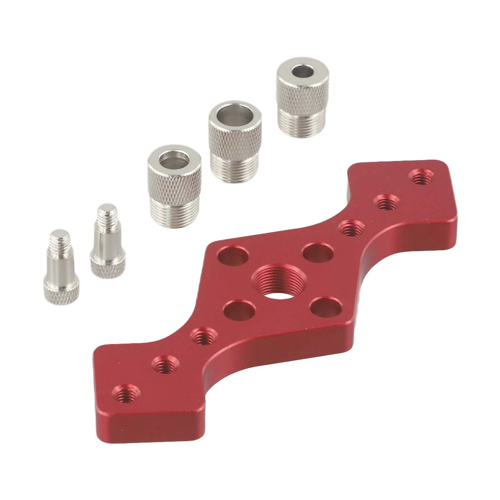 Aluminum Drill Positioner 140*105*14mm Centering Drill Tool Vertical Drilling Clamp 6061 Aluminum Alloy For Drill Guide