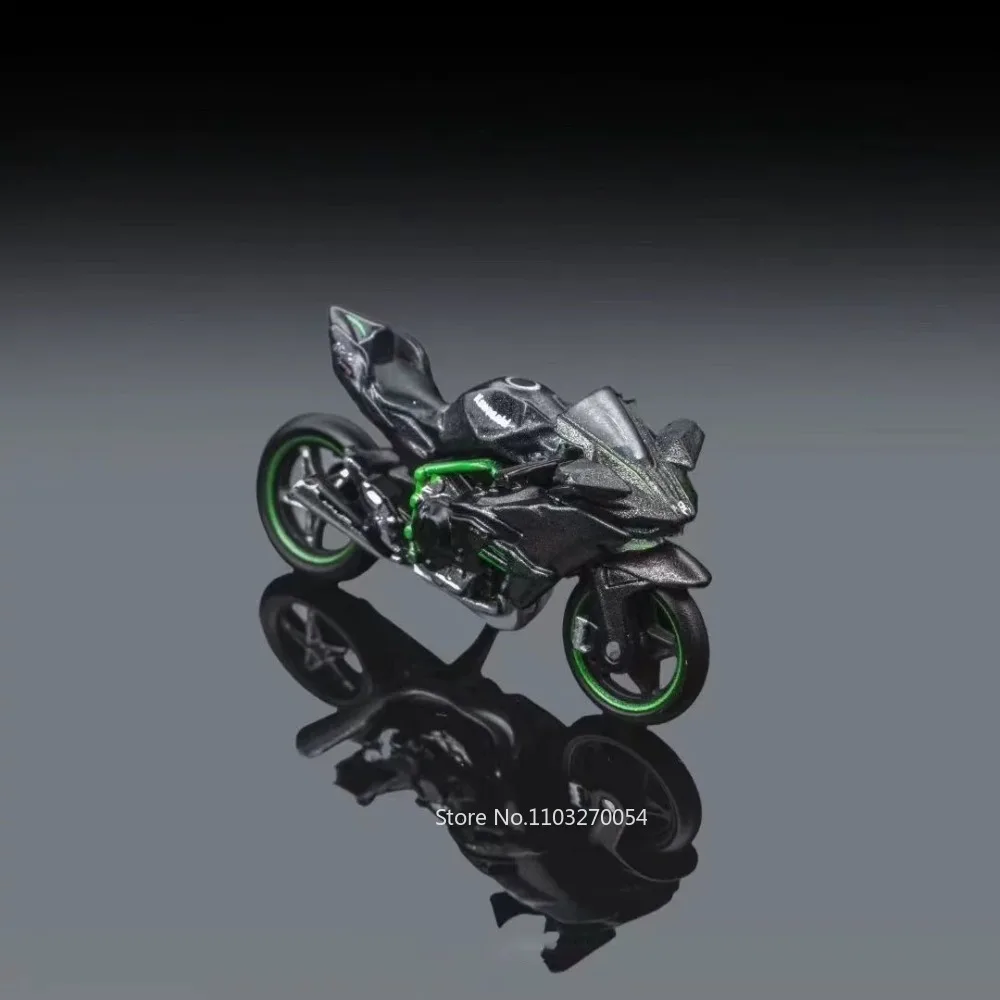 1:64 Kawasaki H2R Druckguss-Modell Legierung Spielzeugauto Miniatur-Motorrad Exquisites Modell mit Gleitenden Rädern Motorrad-Freundgeschenk – Detail 8