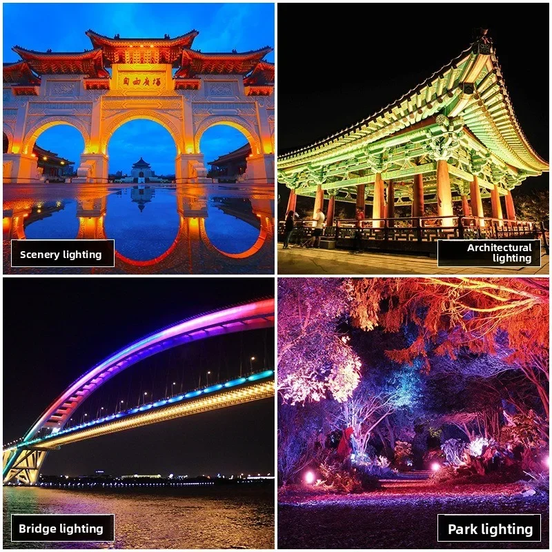 Faretto per città a doppio strato Faretto per esterni Luce di superficie Tintura Punto panoramico Illuminazione per turismo culturale