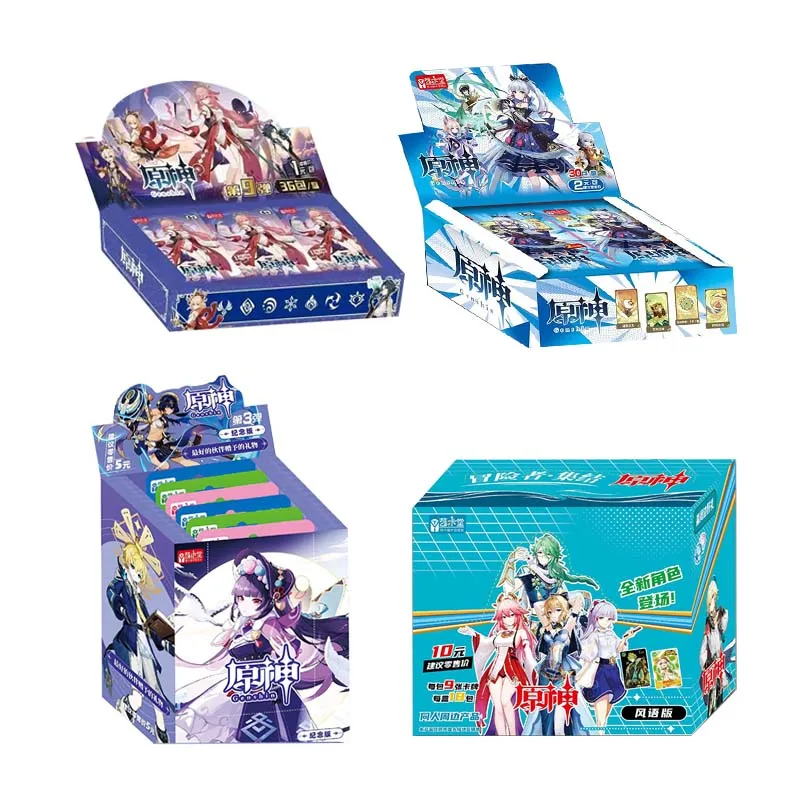 

Wholesale Genshin Impact TCG Collector's Box Limited Edition Holo Rare Cards Official Artwork, Exclusive Anime Gift Set