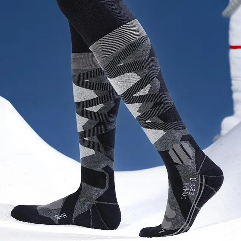 Ski Socks Winter Fleece Men Snowboard Thicken Long Barrel Outdoor Sports Sock Keep Warm Cycling Running Hiking Skiing Sock